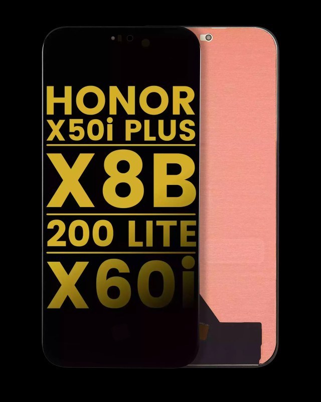 Display OLED completo senza Frame per Honor X50i Plus / X8B / X8C /200 lite / PIay 8T Pro / PIay 9T Pro / X60i (Refurbished) (tutti i colori)