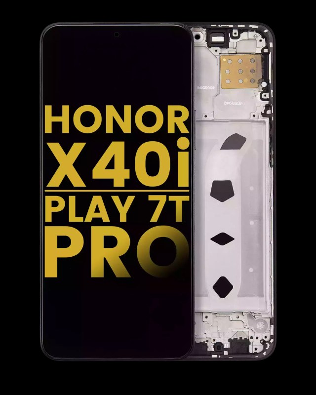 Display LCD completo con Frame per Honor X40i / Play7T Pro (Refurbished) (Nero)