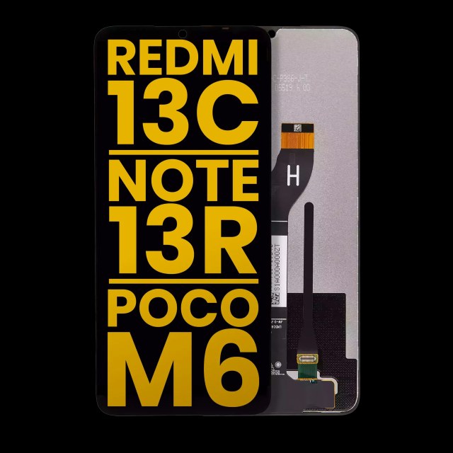 Display LCD completo senza Frame per Xiaomi Redmi 13C 5G / 13R / Poco M6 5G (Refurbished) (tutti i colori)