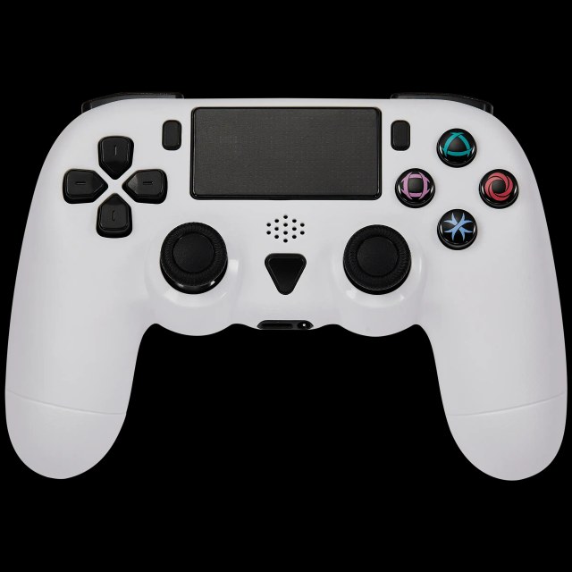 Wireless Bluetooth Controller per PlayStation 4 (Bianco) (DOBE)