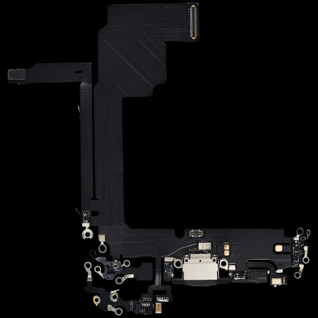 Flat connettore di ricarica per iPhone 15 Pro Max (Aftermarket Plus) (Titanio nero)