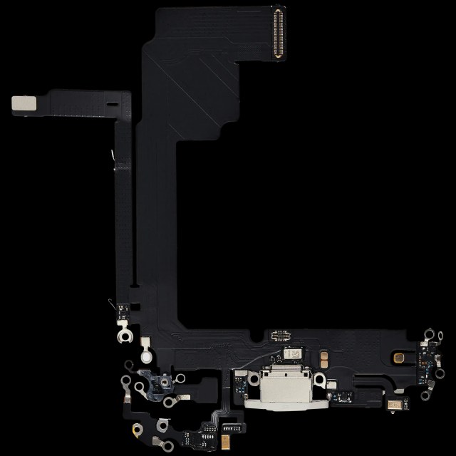 Flat connettore di ricarica per iPhone 15 Pro Max (Aftermarket Plus) (Titanio bianco)
