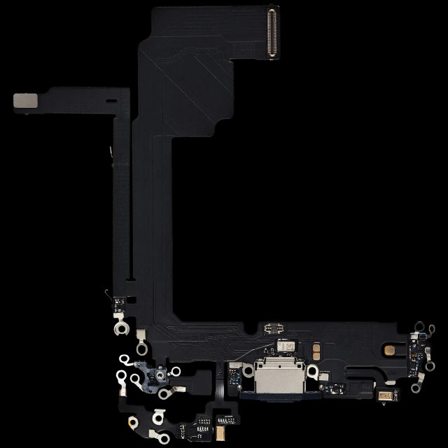 Flat connettore di ricarica per iPhone 15 Pro Max (Aftermarket Plus) (Titanio blu)