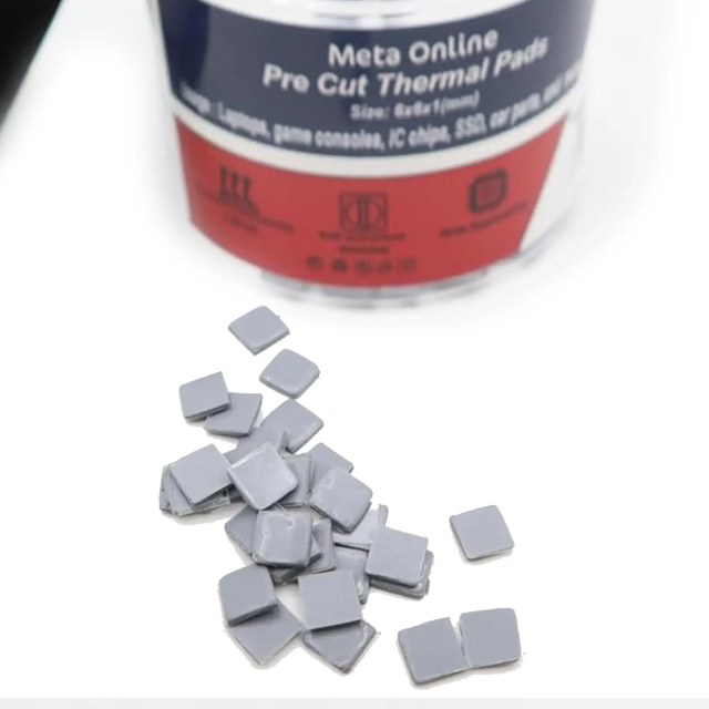 Pre Cut Thermal Pads Mosfet Coil (6 x 6 x 1 mm) (100 pezzi) (PolarTronix)