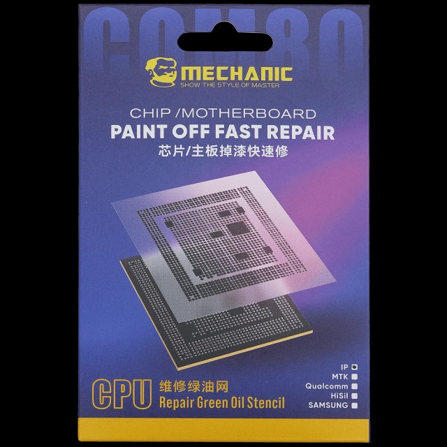 CPU Repair Verde Oil Stencil (A8 - A18 Pro) per iPhone 6-16 Series (COM80) (Mechanic)