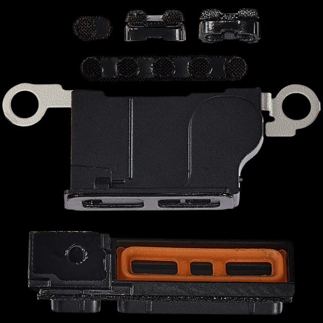 Altoparlante / Mic Mesh per iPhone 16 Pro Max (Titanio nero) (10 pezzi)