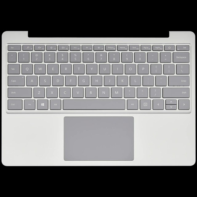 Top Case con tastiera (ANSI US) e Trackpad per Microsoft Surface Laptop Go (1943) (Argento)