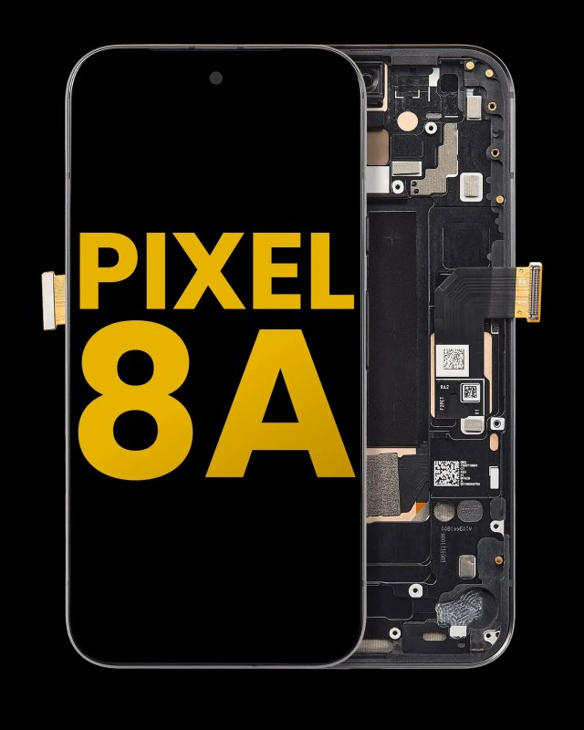 Display OLED completo con Frame (con Fingerprint Sensore ) per Google Pixel 8A (Refurbished) (Obsidian)