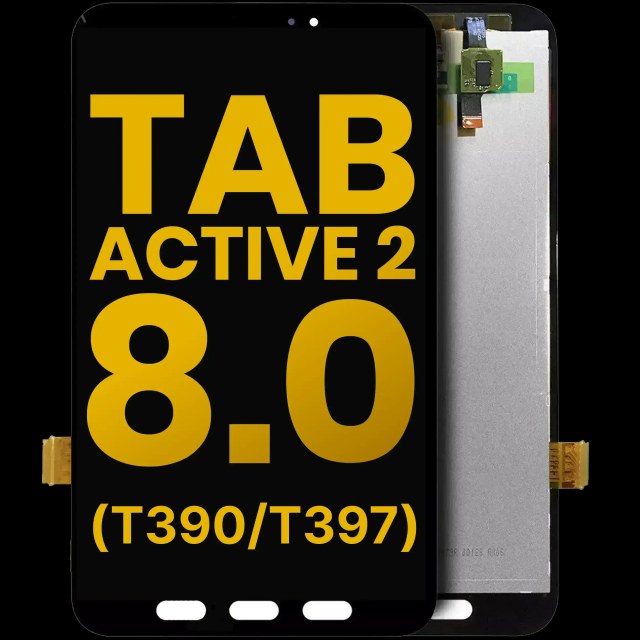 Display LCD completo senza Frame per Samsung Galaxy Tab Active 2 8.0" (T390 / T397) (2017) (Refurbished) (Wifi Version) (Nero)