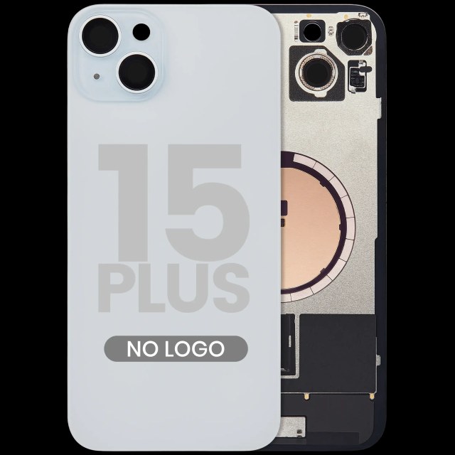 Vetro posteriore w/ magnete MagSafe per iPhone 15 Plus (Aftermarket) (Blu) (No Logo)