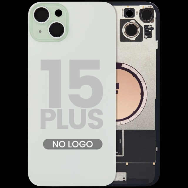 Vetro posteriore w/ magnete MagSafe per iPhone 15 Plus (Aftermarket) (Verde) (No Logo)