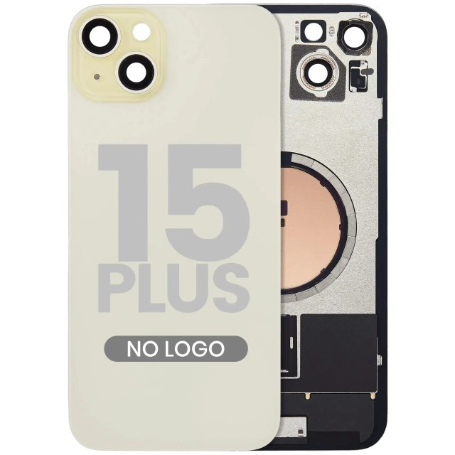 Vetro posteriore w/ magnete MagSafe per iPhone 15 Plus (Aftermarket) (Giallo) (No Logo)