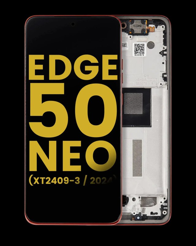 Display OLED completo con Frame per Motorola Moto Edge 50 Neo (XT2409-3 / 2024) (Refurbished) (Poinciana)