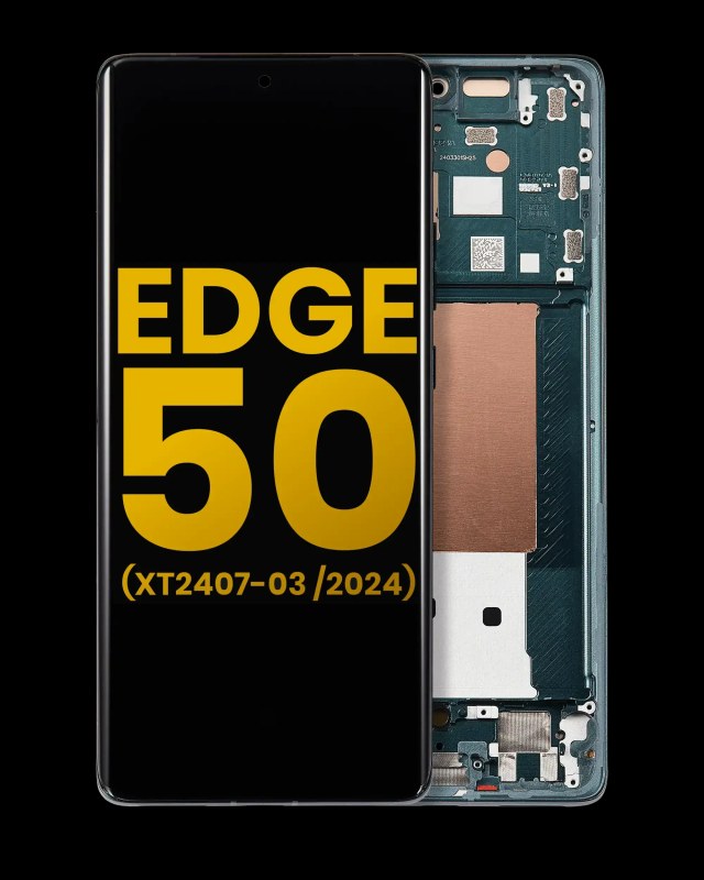 Display OLED completo con Frame per Motorola Moto Edge 50 (XT2407-3 / 2024) (Refurbished) (Jungle Verde)