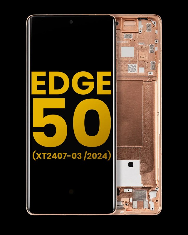 Display OLED completo con Frame per Motorola Moto Edge 50 (XT2407-3 / 2024) (Refurbished) (Peach Fuzz)