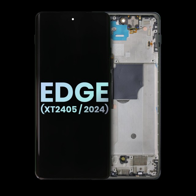 Display OLED completo con Frame per Motorola Edge (XT2405 / 2024) (Service Pack) (Nero)