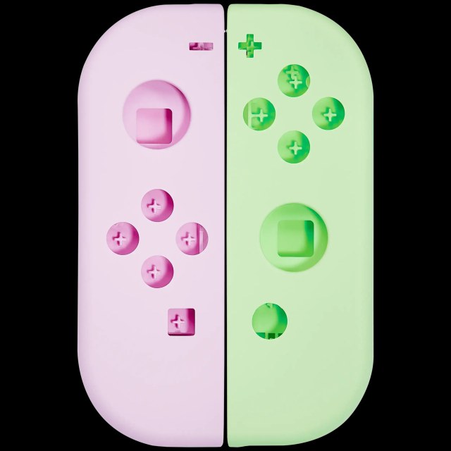 Scocca Shell per Nintendo switch Joy Con Controller (Viola / Verde)