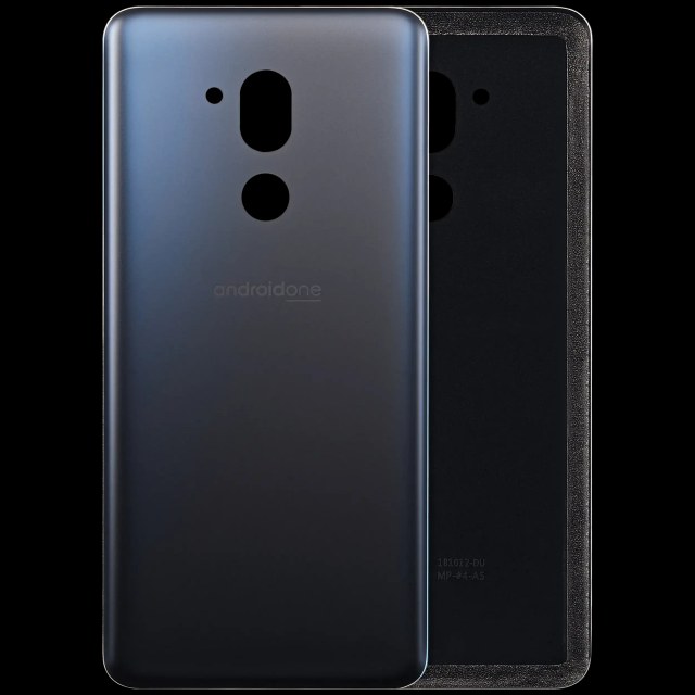 vetro cover posteriore con adesivo Pre-Installed per LG G7 One (New Aurora Nero)