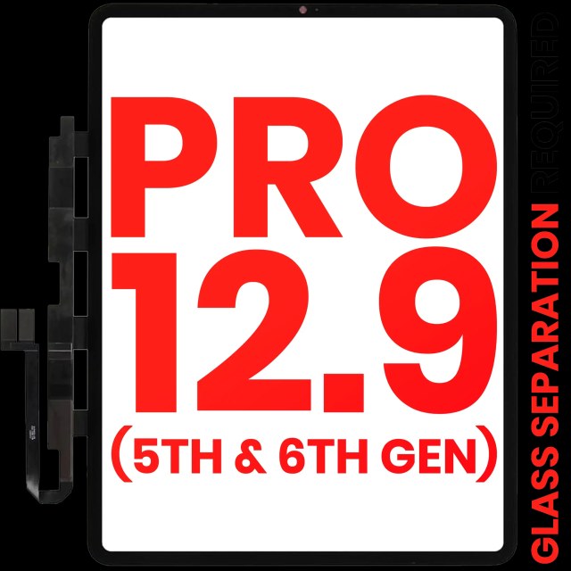 Touch screen per iPad Pro 12.9" 5th Gen (2021) / 12.9" 6th Gen (2022) (separazione vetro richiesta) (Aftermarket Plus) (tutti i colori)