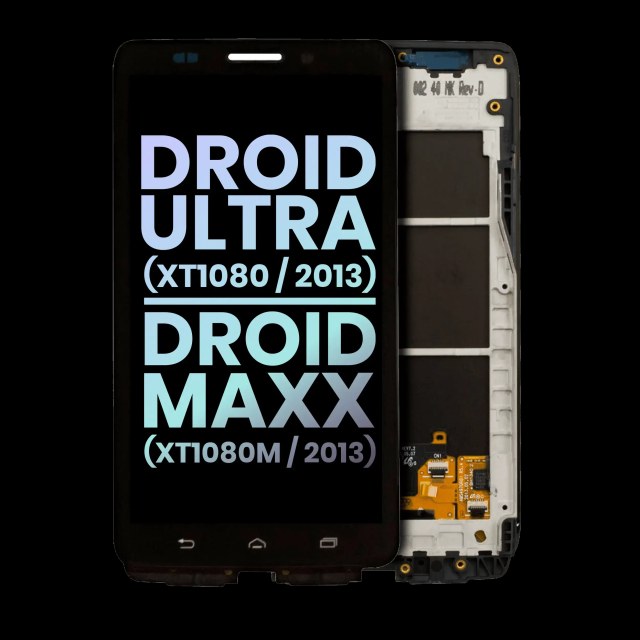 Display LCD completo con Frame per Motorola Droid Ultra (XT1080 / 2013) / Droid Maxx (XT1080M / 2013) (Service Pack) (Nero)