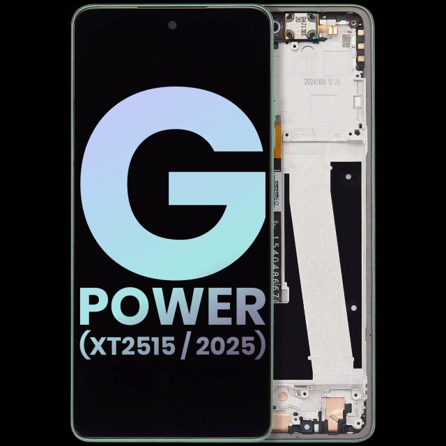 Display LCD completo con Frame per Motorola Moto G Power (XT2515 / 2025) (Service Pack) (Leaf Verde)