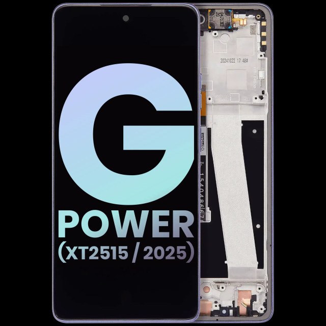 Display LCD completo con Frame per Motorola Moto G Power (XT2515 / 2025) (Service Pack) (Slate Grigio)