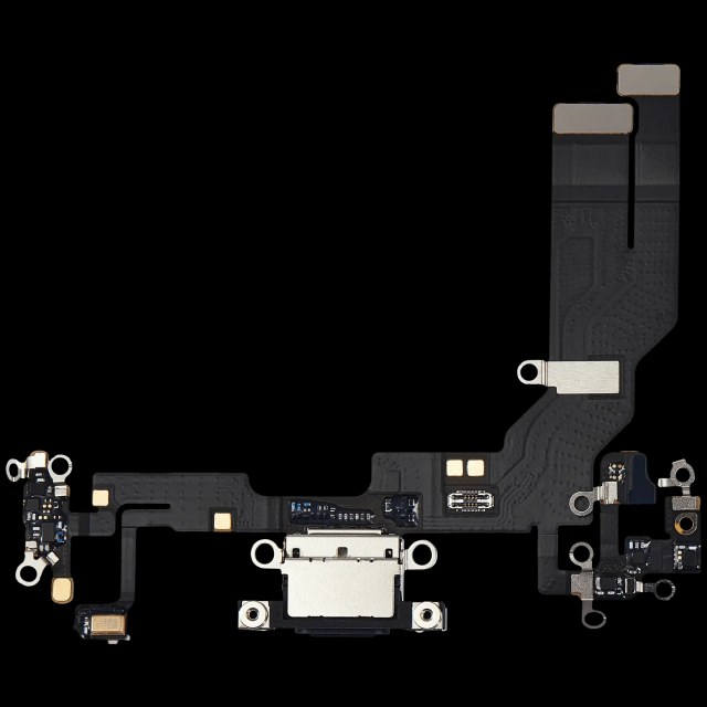 Flat connettore di ricarica compatibile per iPhone 16e / 17e (Premium) (Nero)