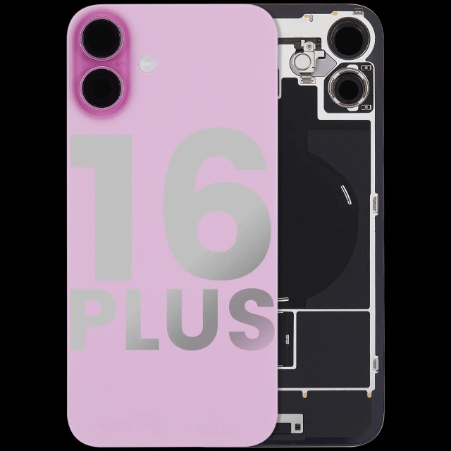 Vetro posteriore con magnete MagSafe, NFC e flat flash per iPhone 16 Plus (Used Service Pack Pull: Grade B) (Rosa)