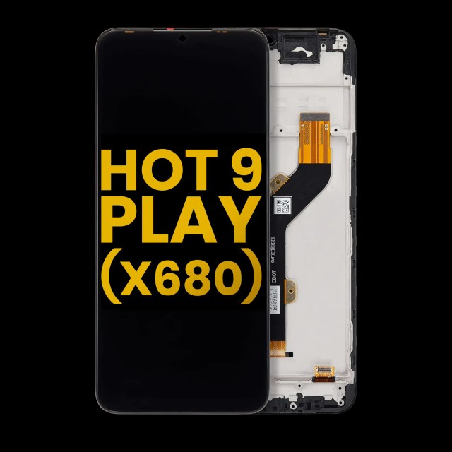 Display LCD completo con Frame per Infinix Hot 9 Play (X680) (Refurbished) (tutti i colori)