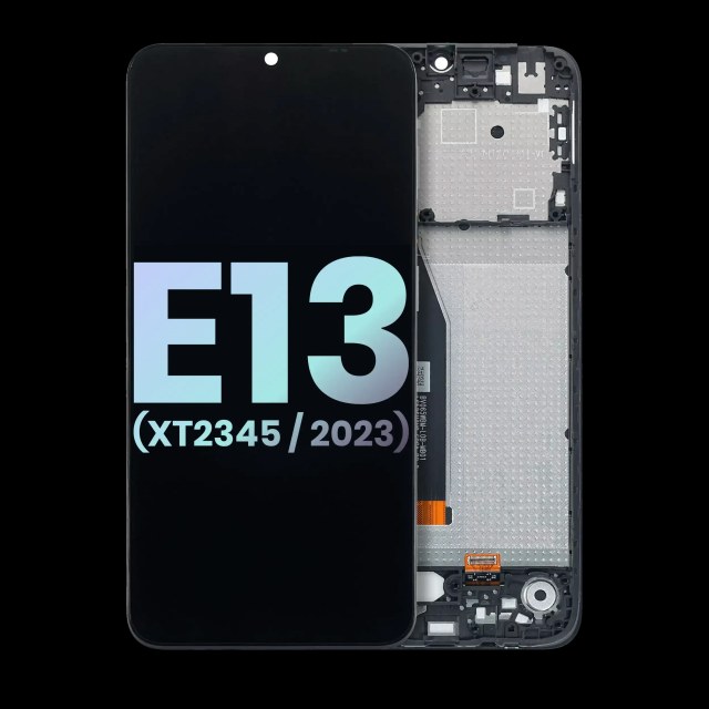 Display LCD completo con Frame per Motorola Moto E13 (XT2345 / 2023) (Service Pack) (tutti i colori)