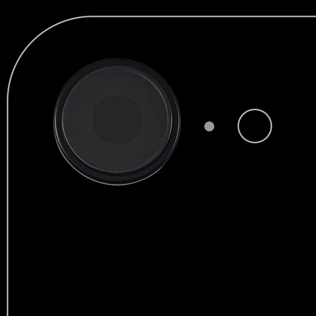 Lente fotocamera posteriore con staffa e Cornice per iPhone 16e / 17e (Nero) (Premium)