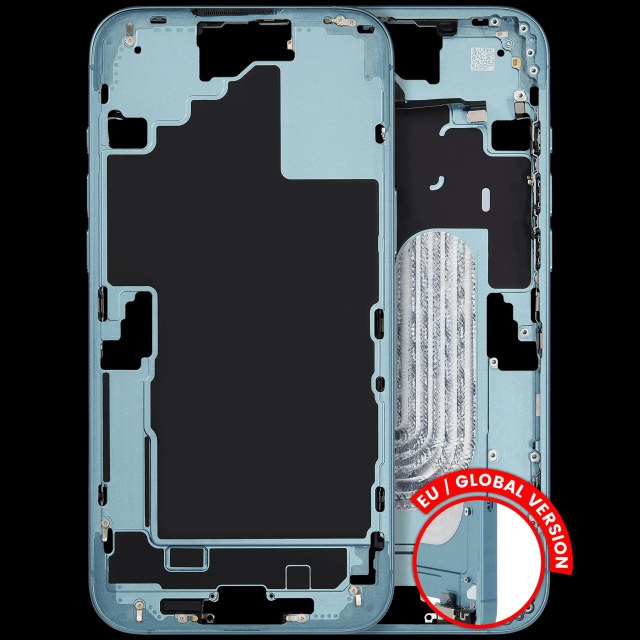 Frame centrale W/ Minuteria per iPhone 16 Plus (EU / Global Version) (Used Service Pack Pull: grado A) (Verde petrolio)