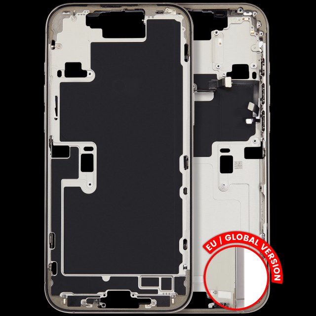 Frame centrale W/ Minuteria per iPhone 16 Pro Max (EU / Global Version) (Used Service Pack Pull: grado A) (Titanio sabbia)