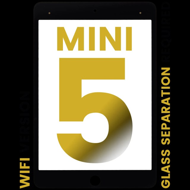Vetro frontale per iPad Mini 5 (separazione vetro richiesta) (solo WiFi) (Nero)