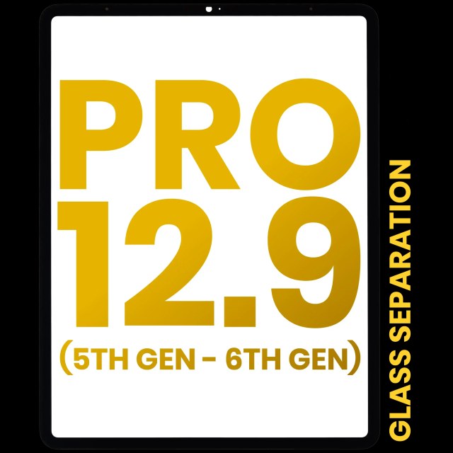 Vetro frontale per iPad Pro 12.9" 5th Gen (2021) / Pro 12.9" 6th Gen (2022) (separazione vetro richiesta) (Premium) (tutti i colori)