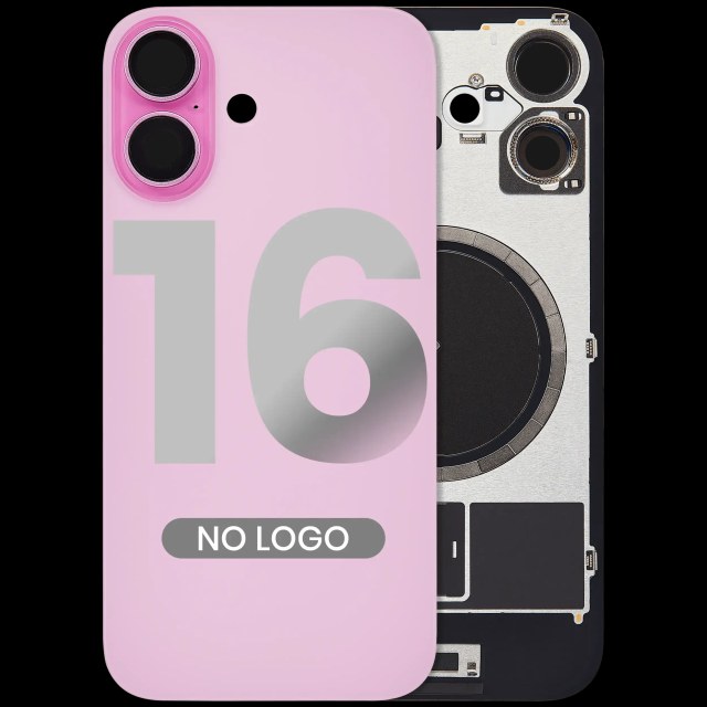 Vetro posteriore w/ magnete MagSafe per iPhone 16 (Aftermarket) (Rosa) (No Logo)