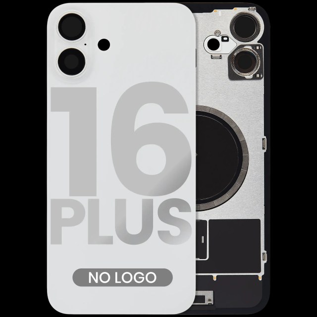 Vetro posteriore w/ magnete MagSafe per iPhone 16 Plus (Aftermarket) (Bianco) (No Logo)