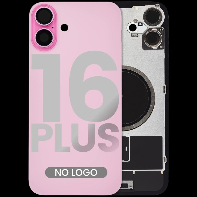 Vetro posteriore w/ magnete MagSafe per iPhone 16 Plus (Aftermarket) (Rosa) (No Logo)