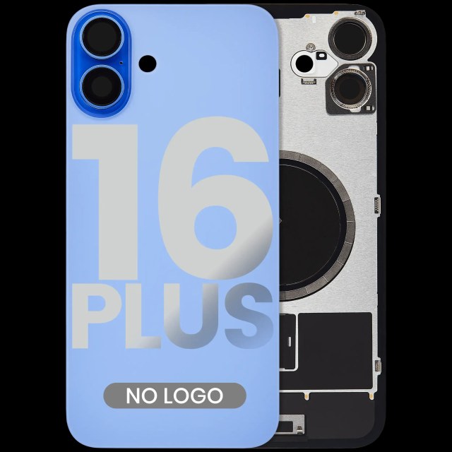 Vetro posteriore w/ magnete MagSafe per iPhone 16 Plus (Aftermarket) (Blu oltremare) (No Logo)