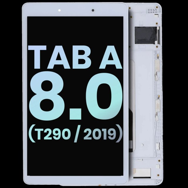 Display LCD completo con Frame per Samsung Galaxy Tab A 8.0" (T290) (2019) (WiFi Version) (Service Pack) (Bianco)