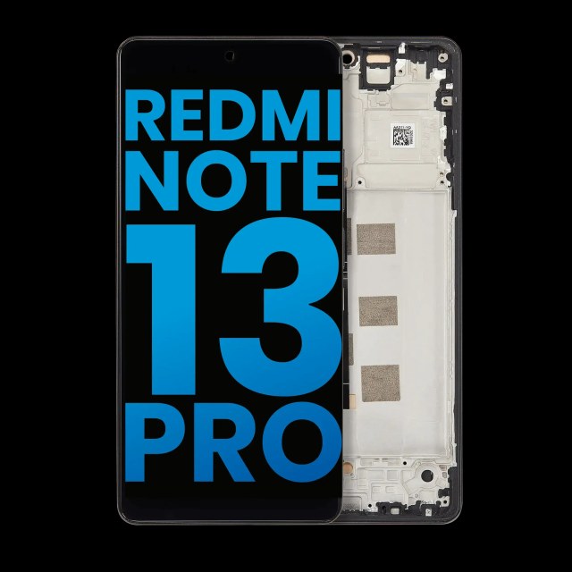Display LCD completo con Frame per Xiaomi Redmi Note 13 Pro 4G / Xiaomi Poco M6 Pro 4G / Xiaomi Redmi Note 14S (Aftermarket: Incell) (Mezzanotte Nero)