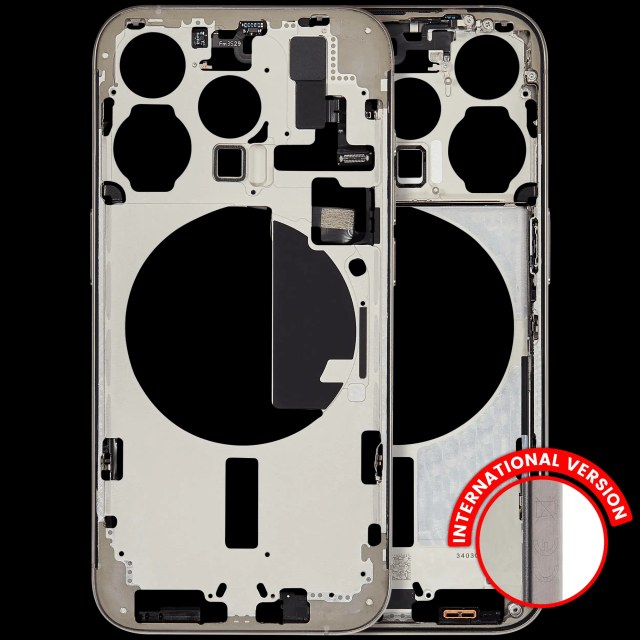 Frame centrale W/ Minuteria per iPhone 15 Pro (EU / Global Version) (Used Service Pack Pull: Grade B) (Titanio naturale)