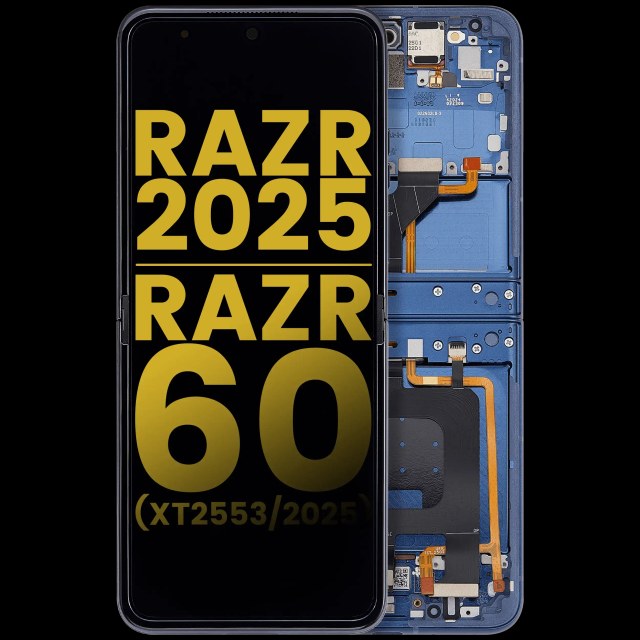 Display OLED completo con Frame per Motorola Razr 2025 / Razr 60 (XT2553 / 2025) (Refurbished) (Gibraltar Sea)