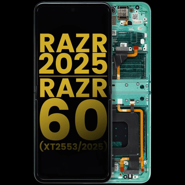 Display OLED completo con Frame per Motorola Razr 2025 / Razr 60 (XT2553 / 2025) (Refurbished) (Spring Bud)