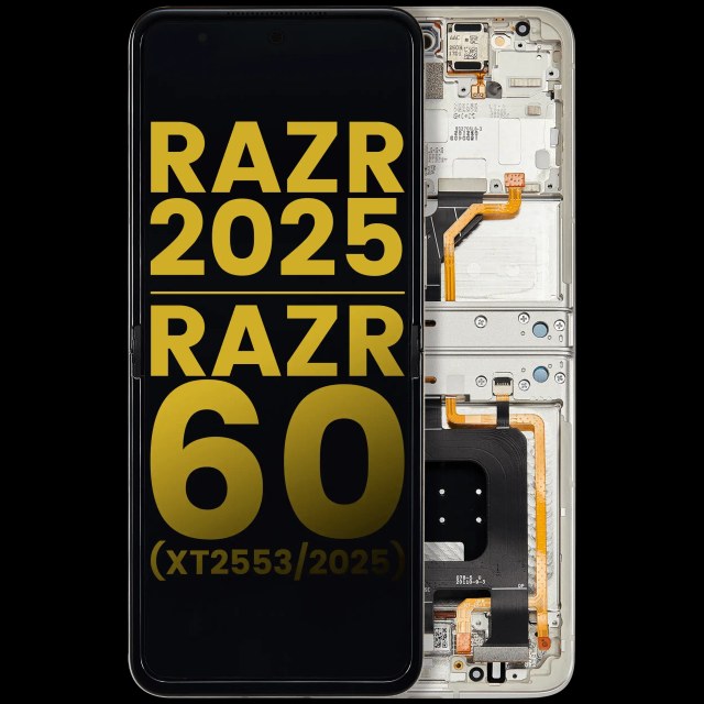 Display OLED completo con Frame per Motorola Razr 2025 / Razr 60 (XT2553 / 2025) (Refurbished) (Lightest Sky)