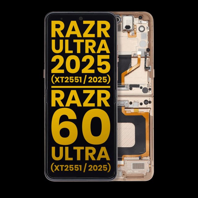 Display OLED completo con Frame per Motorola Razr Ultra 2025 (XT2551 / 2025) / Razr 60 Ultra (XT2551 / 2025) (Refurbished) (Mountain Trail)