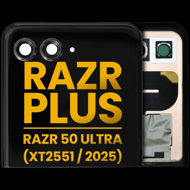 Outer Display OLED completo senza Frame per Motorola Razr Plus / Razr 50 Ultra (XT2551 / 2025) (Service Pack) (tutti i colori)