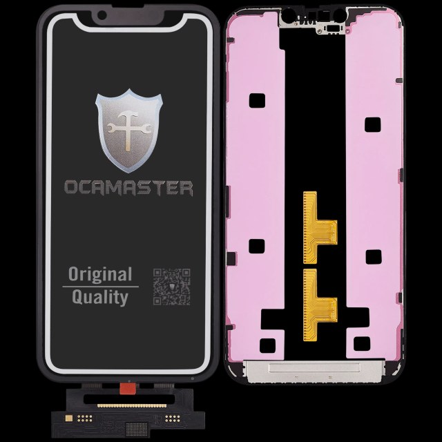 4 in 1 Short flat (Touch screen Touch con vetro + OCA + Frame Pre-installed) per iPhone 14 (OCA Master)