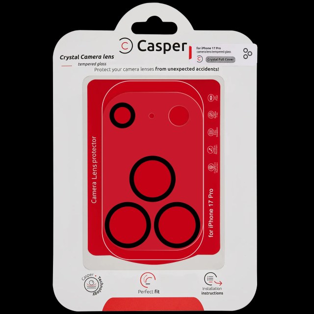 Casper Vetro fotocamera Protector per iPhone 17 Pro (Crystal Full Cover)