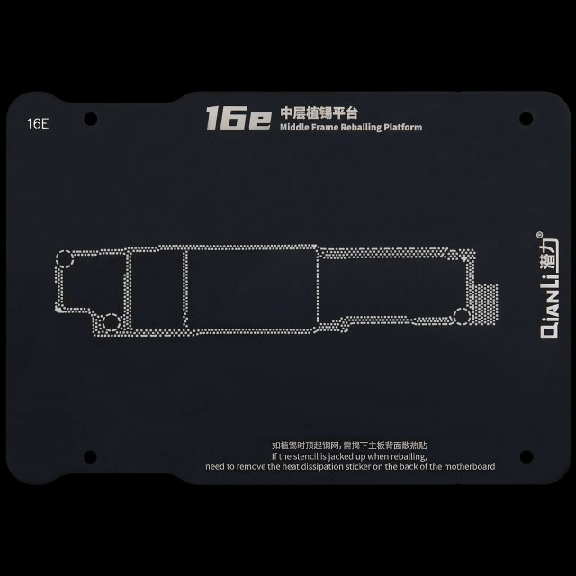 Frame centrale Reballing Platform per iPhone 16e (Qianli)